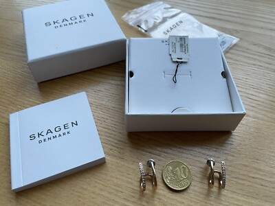 Skagen Ohrringe Roségold mit Steinchen, Neu mit Etikett