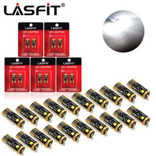 Lasfit T10 LED License Plate Light Bulbs 6000K Bright White 168 2825 194 Canbus