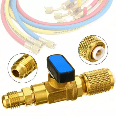 Angled Shut-Off Ball Valve Adapter for HVAC Air Conditioning