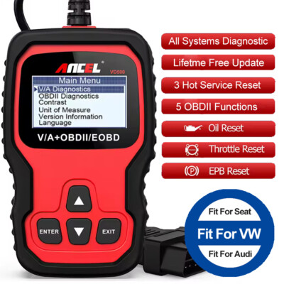 2026 Profi Diagnosegerät KFZ OBD2 Scanner ABS SRS EPB Oil Fit für VW Audi