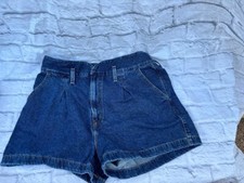 Women's Levi's Denim Shorts Size 33 Blue-high waist mom shorts-nwot