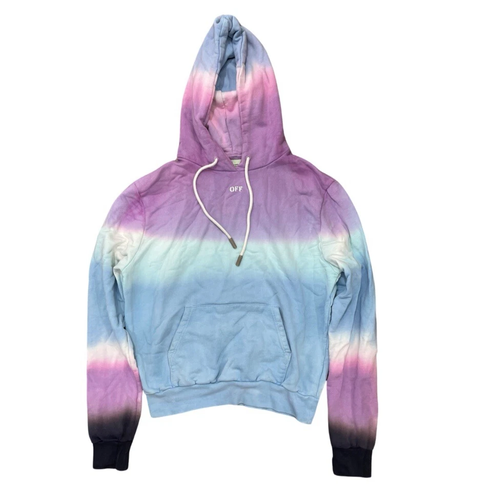 Sudadera con Capucha OFF WHITE VIRGIL ABLOH Púrpura Puesta de Sol Tie Dye XS ASO Lucy Hale Foto 3 de 4