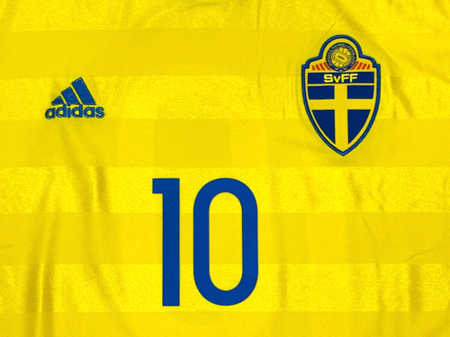 2016/17 Sweden Home Jersey #10 Ibrahimovic 2XL adidas Soccer Euro Zlatan Kit - Picture 12 of 21