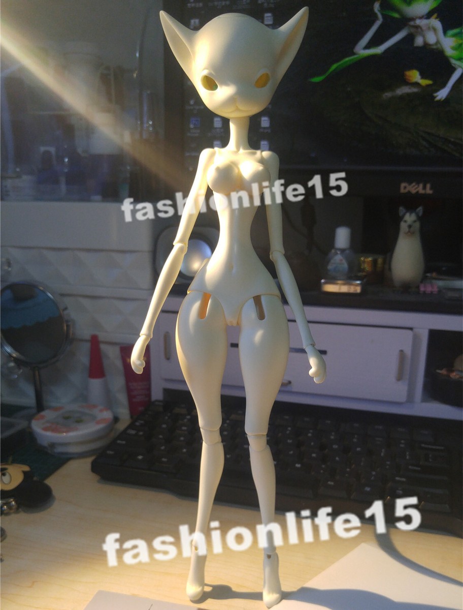 1/6 BJD Doll Cat 32cm Two Pair of Shoes Nude Resin White Skin | eBay