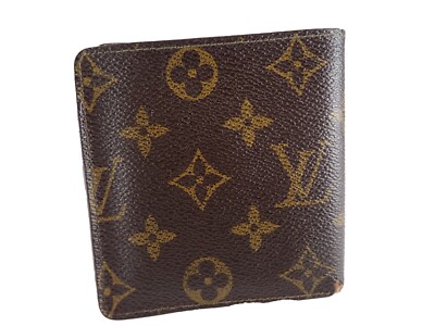 LOUIS VUITTON Monogram Wallet Marco M61675 Bi-fold Browns Vintage