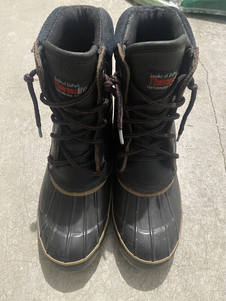 CHEROKEE MEN SIZE 7 HIGH TOP BOOTS  LEATHER UPPER RUBER SHELL 0770066 CHEROKEE MEN SIZE 7 HIGH TOP BOOTS LEATHER | Mercari main image 2