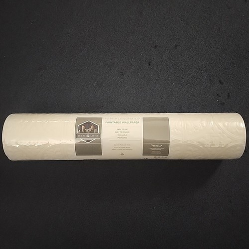 Scott Living White Vinyl Paintable Texture Wallpaper 56.4² Ft SLW3426