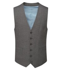 Skopes Men's Harcourt Tailored Fit Suit Waist Coat in Grey 34 - 58