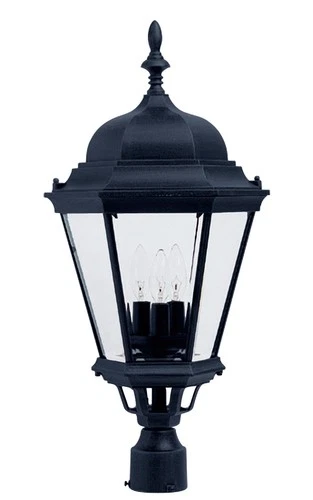 Maxim Lighting 1007BK Westlake 3-Light 28" Outdoor PostMount in Black - Picture 1 of 2