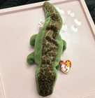 Ty Beanie Babies Green Alligator Plush Original Heart Tag 1997 Vintage Ages 3+