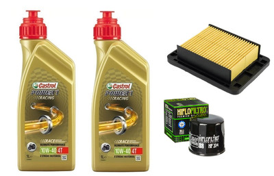 INSPEKTIONSSET CASTROL 10W40 RACING ÖLFILTER LUFT YAMAHA MT-03 321 2016 2025