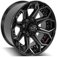 Gloss Black Wheel Wbrushed Face 20x10 For 2003-10 Hummer H2 By 4play - Rvo3247