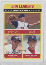 2009 O-Pee-Chee League Leaders Cliff Lee Roy Halladay Daisuke Matsuzaka HOF 1t8