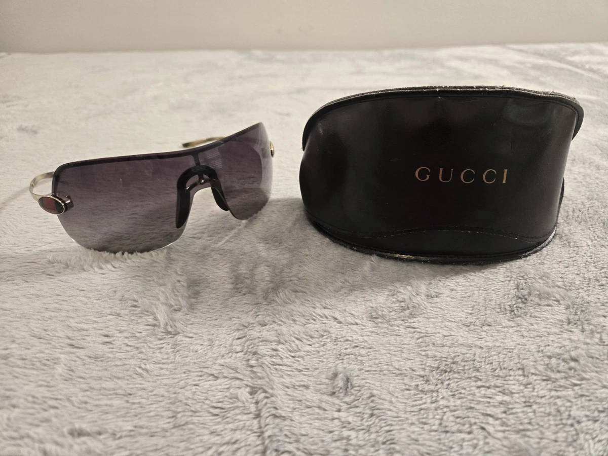 Vintage Y2K Gucci Shield Sunglasses Rimless Wrap GG1854/S 3YGMH Tom Ford Era Gucci Strass Sunglasses, Y2K Rimless Shield, Tom Ford Era  main image 3