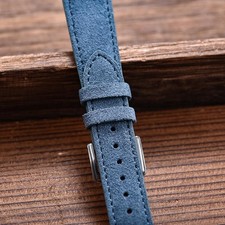 Vintage Suede Leather Watch Strap 18mm 19mm 20mm 22mm Quick Release Men Women