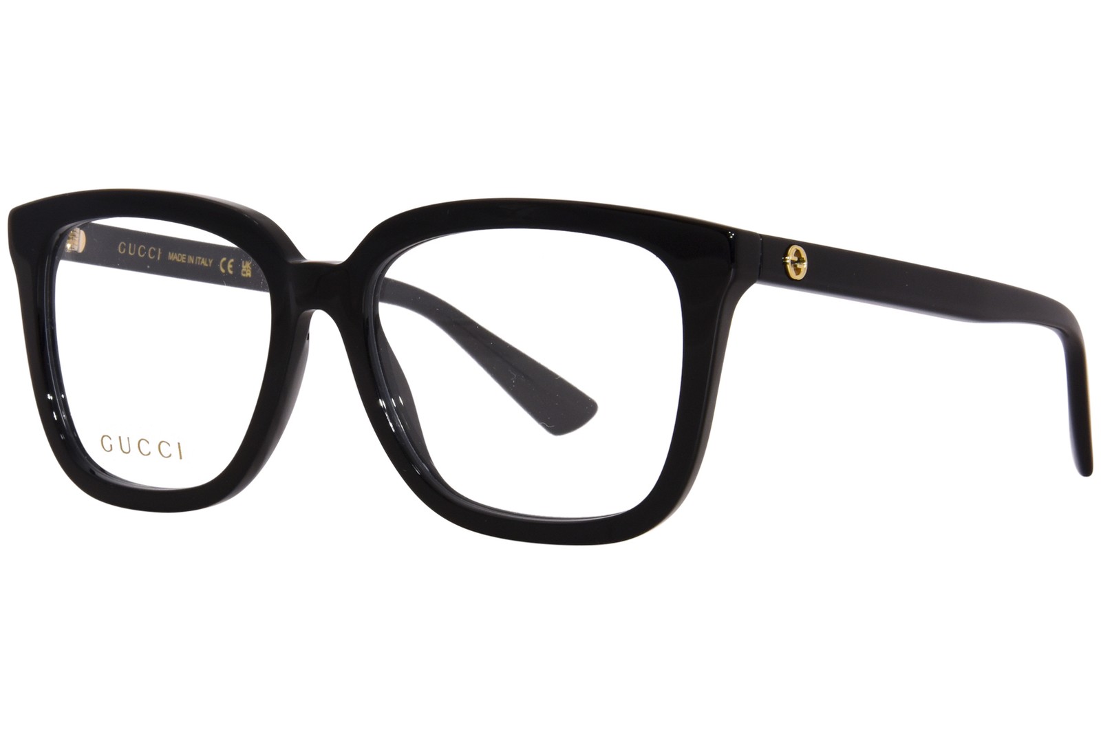Gucci GG1319O 001 Eyeglasses Frame Women's Black Full Rim Square Shape 53-mm