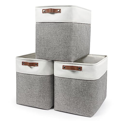Large Fabric Storage Baskets | 50L Storage Bins, Decorative Linen Closet - Picture 2 of 8