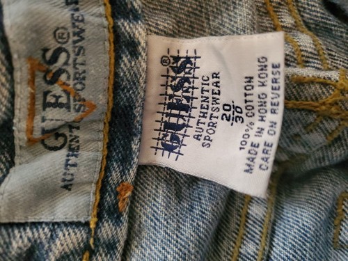 Vintage 90's GUESS Authentic Sport Wear Men's Denim Jean DAD Shorts 20/30 - Picture 9 of 9