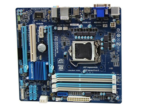 For GIGABYTE H77M-D3H motherboard H77 LGA1155 DDR3 32G DVI+VGA+HDMI M-ATX Tested - 第 1/1 張圖片
