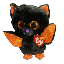 Ty Beanie Boos Medium Rare  6 INCH ECHO THE BLACK BAT* Halloween Plush MINT 2019