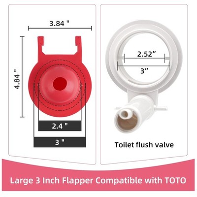Municipal Water Treatment Resistant Flapper - 2 Pack