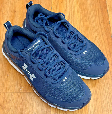 UNDER ARMOUR CHARGED ASSERT MEN'S RUNNING SHOES NAVY WHITE SIZE 10 NEW