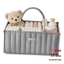 Baby Diaper Caddy Organizer - Nursery Storage - Light Gray - Light Gray