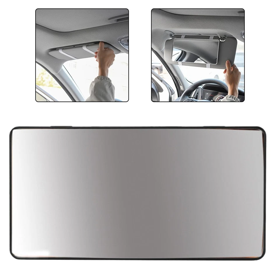 Car Makeup Mirror Compact Size Easy Installation High Definition Reflection - Image 4 of 4