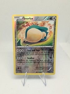 Snorlax 77/124 Fates Collide Reverse Holo Off Center Front And Back