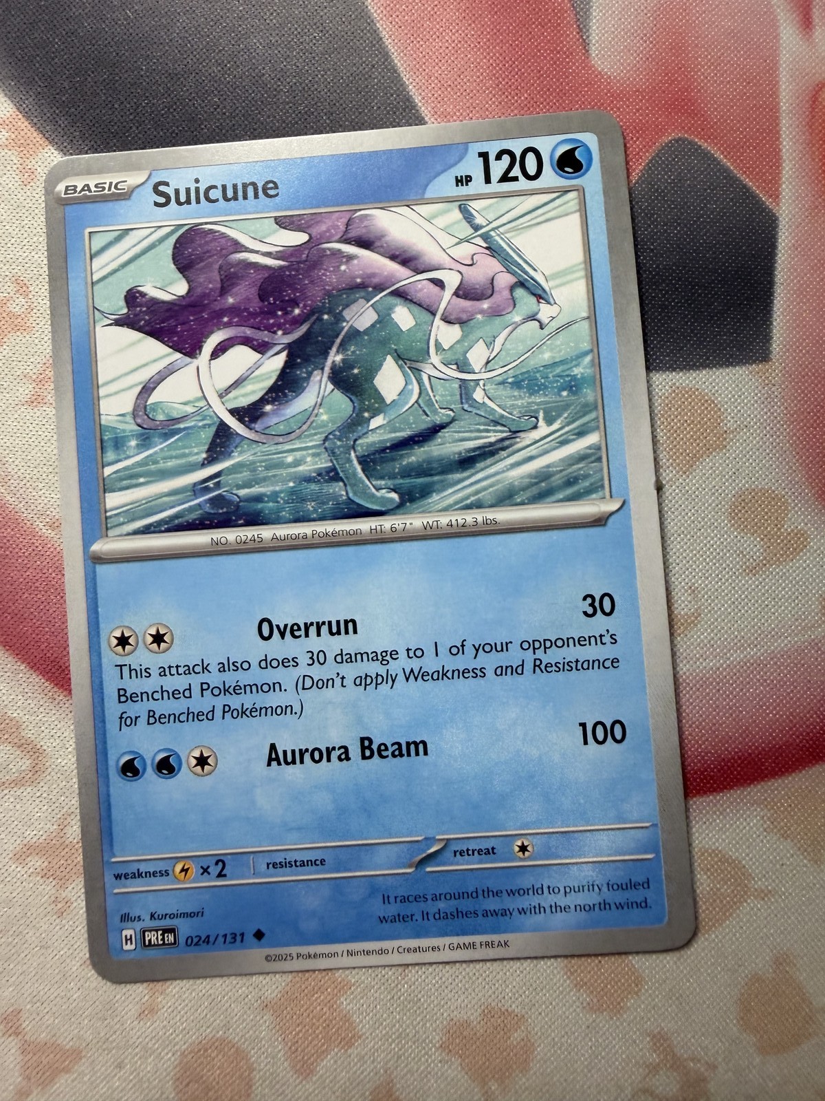 Suicune Uncommon SV: Prismatic Evolutions 024/131 NM English Pokemon Card
