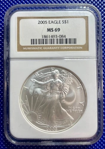 2005 ~ Silver Eagle S$1 ~ NGC MS69 ~ #1861493-084