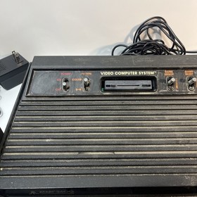 Atari 2600 System Black Console Bundle w/ 20 Games - Untested