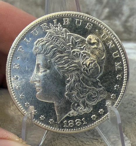 1881-S CAMEO DMPL SUPERB+ GEM BU MS MORGAN SILVER DOLLAR FROM COLLECTION #2772