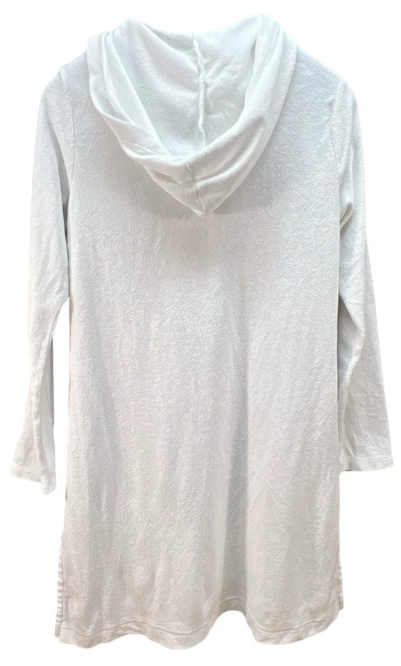 Vtg Ralph Lauren Hooded Swim Cover Up Terry Towel S White Pink Pony - Image 2 of 4