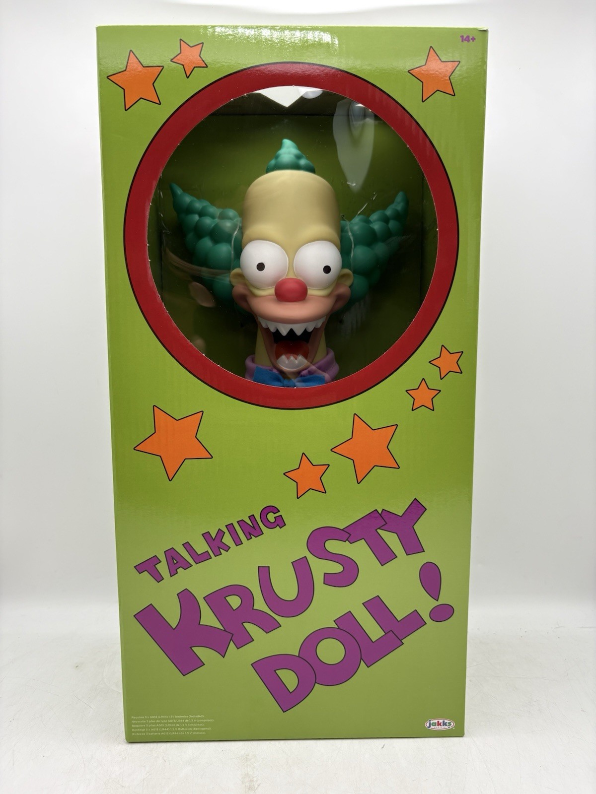 The Simpsons Good & Evil 16" Pull String Talking Krusty Clown Doll Jakks Pacific