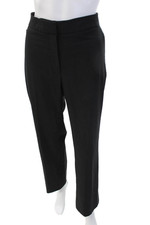 Elie Tahari Womens Ankle Dress Pants Black Wool Blend Size 8