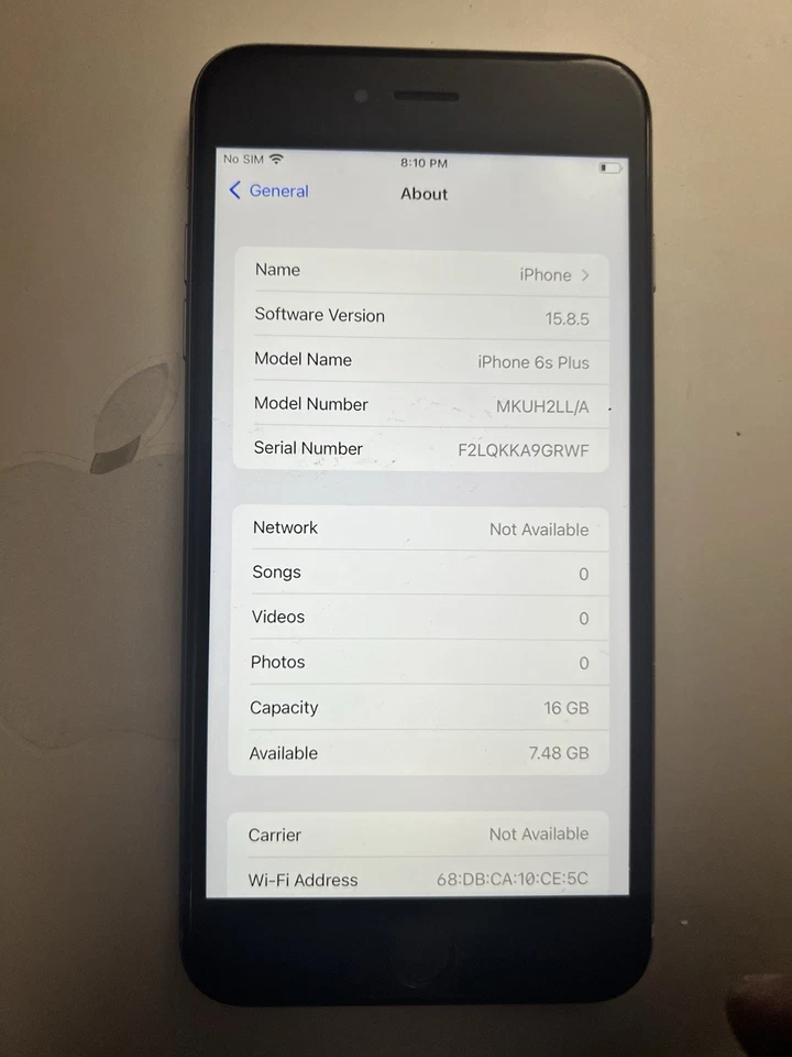 Apple iPhone 6S Plus 16GB Space Gray A1687 Sprint/ T-Mobile - Image 3 of 4