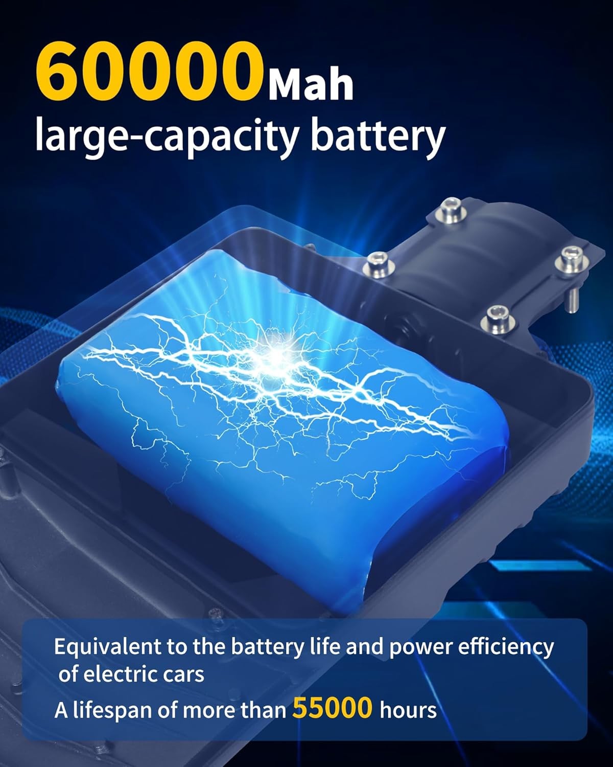 Gefolly SL-18000W Solar Street Lights Outdoor, Commercial Parking Lot Black 