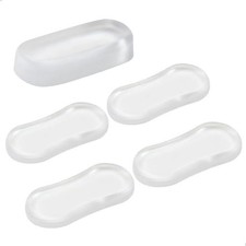 5 Pieces Toilet Seat Bumpers, Universal Buffer Lid Rubber Clear