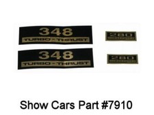 Valve Cover Decals Kit 61605958chevy Chevrolet Impala Belair 348 280hp Valve Cover Decals Kit 61605958chevy Chevrolet Impala Belair 348 280hp