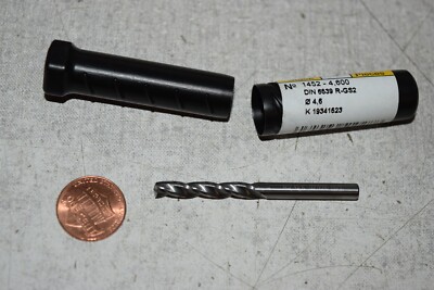 Guhring 1452-4,600 DIN 6539 R-GS2 4.6mm Solid Carbide Drill Lot of 1