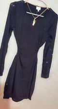 Woman’s Black Open Back Dress