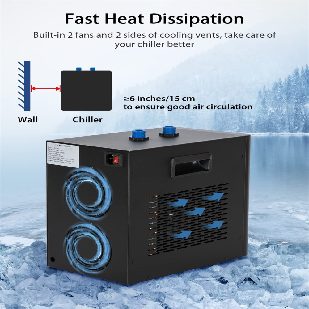 Aquarium Chiller 75gal 1/3 HP Water Chillers for Fish Tank