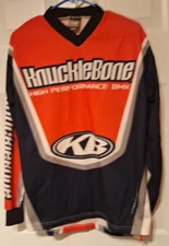 Vtg 90s Knucklebone BMX  High Performance Racing Cycling Shirt Sz M Made in USA
