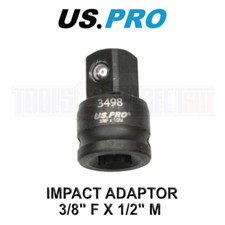 US PRO Tools Impact Socket Adaptor Step Up Adapter 3/8" Inch F to 1/2" Inch M