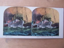 Stereo View Stereoscopic - Printed Image - Military Naval Army Soldiers WW1