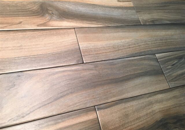 6x24 Marina Walnut Porcelain Plank Wood-Look Field Tile Floor (Sold by