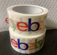 2- Rolls of 2" x 75 yards Classic LOGO ✅ Official eBay Branded Packaging Tape