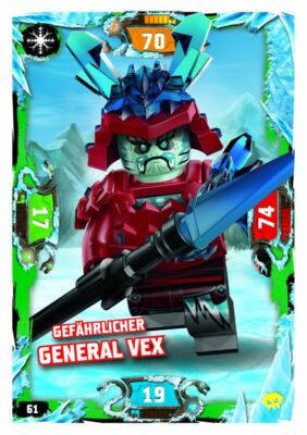 61 - Gefährlicher General Vex - Schurken Karte - LEGO Ninjago Serie 5 NEXT LEVEL