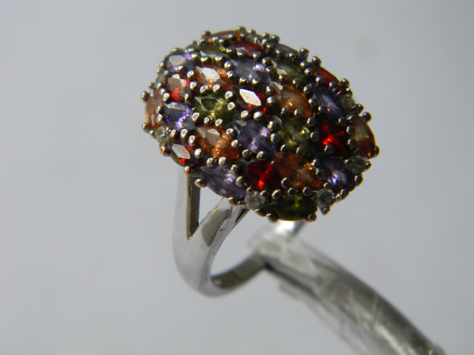 Solid 925 Sterling Silver Marquise Shape Multi Ge… - image 7